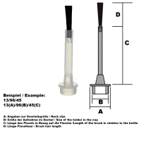PE flat brush for nail polish bottles wi gallery